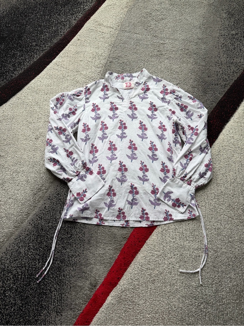 Victoria Dunn Floral Print Long Sleeve Top